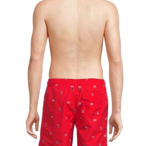 Trunks Surf & Swim Co. Sano Embroidered Regular Fit Swim Trunks Mens Red XXL NWT - Picture 3 of 7
